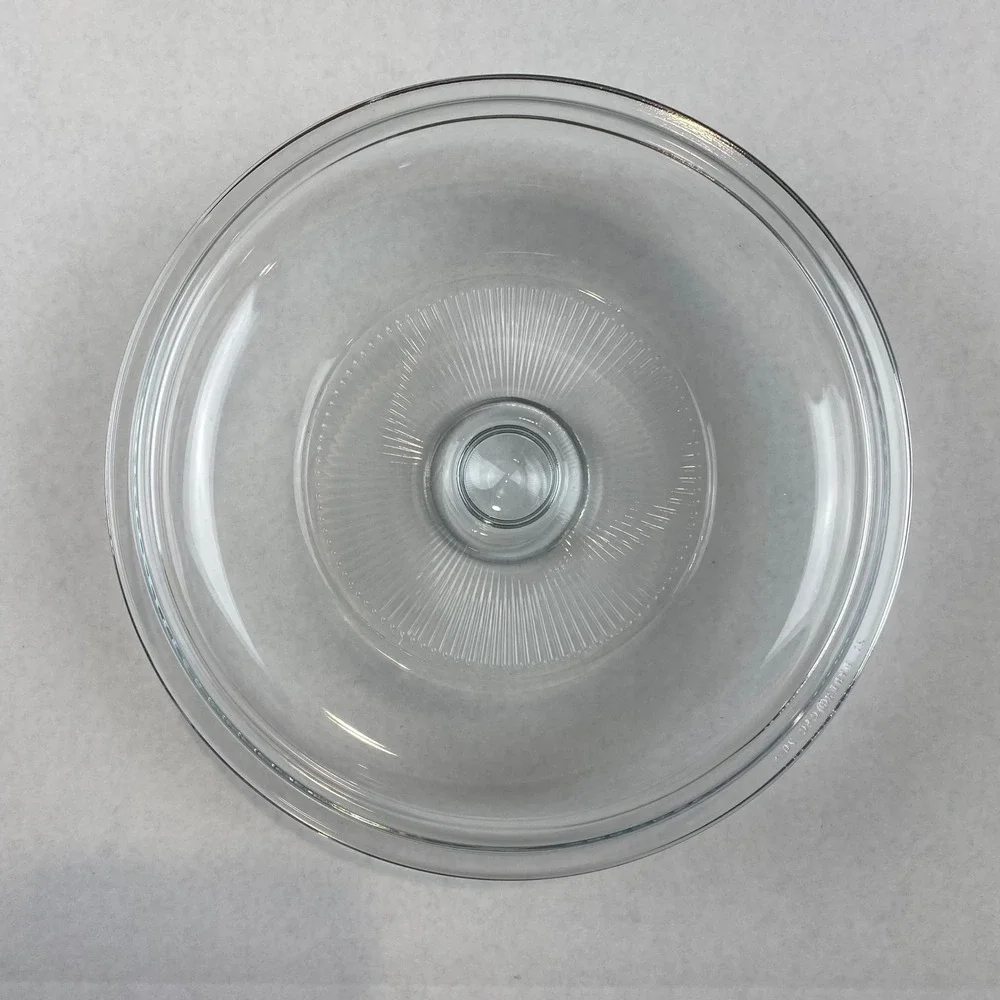 Vintage Pyrex G5C 20 Glass Lid Clear Sunburst Pattern 7.25 Inch Replacement